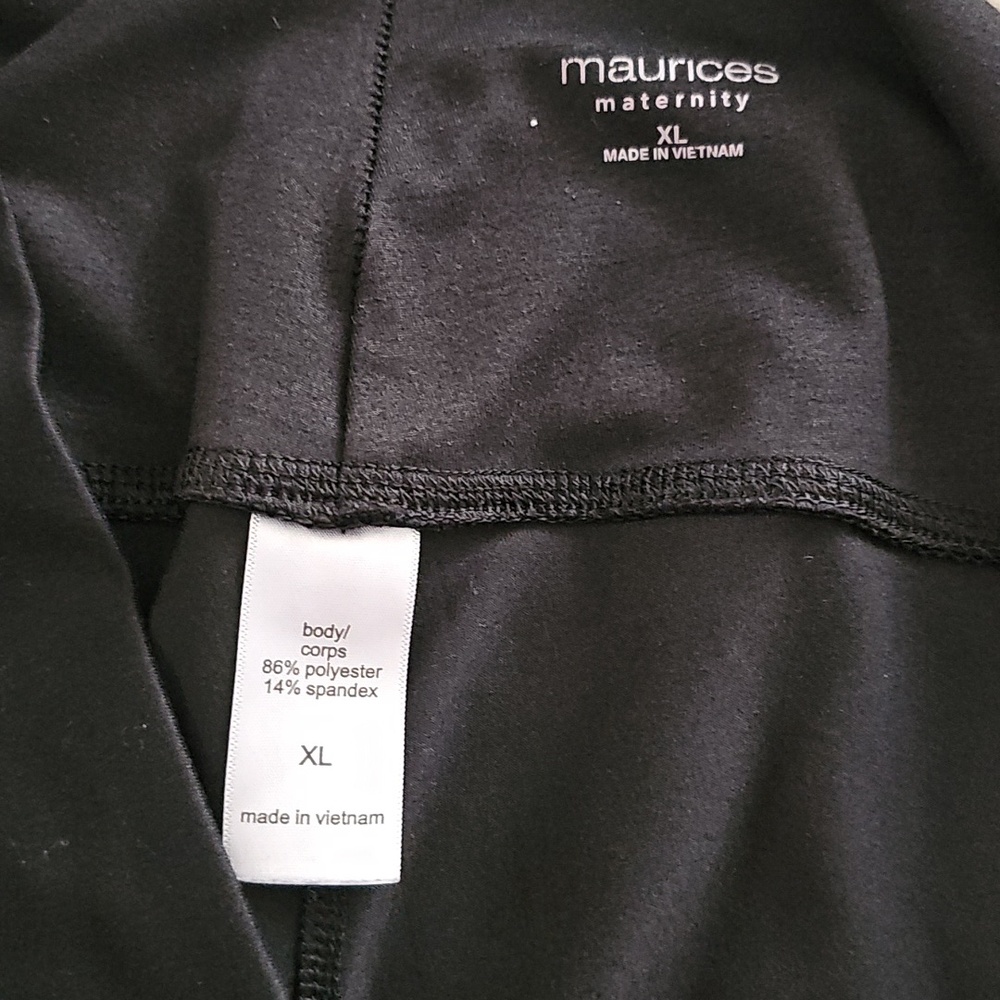 Maurices XL Maternity Black Bike Shorts - Picture 3 of 4